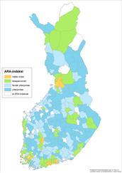 ARA-indeksi 2019 Suomen kunnissa (nostokuva)
